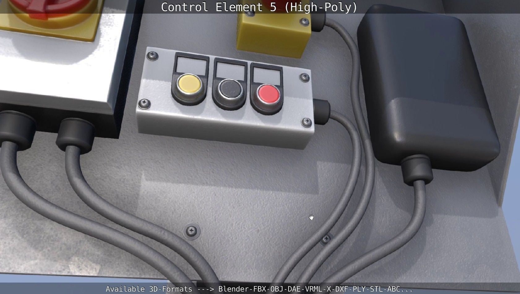 Control Element 5 High-Poly Version 3D model_38