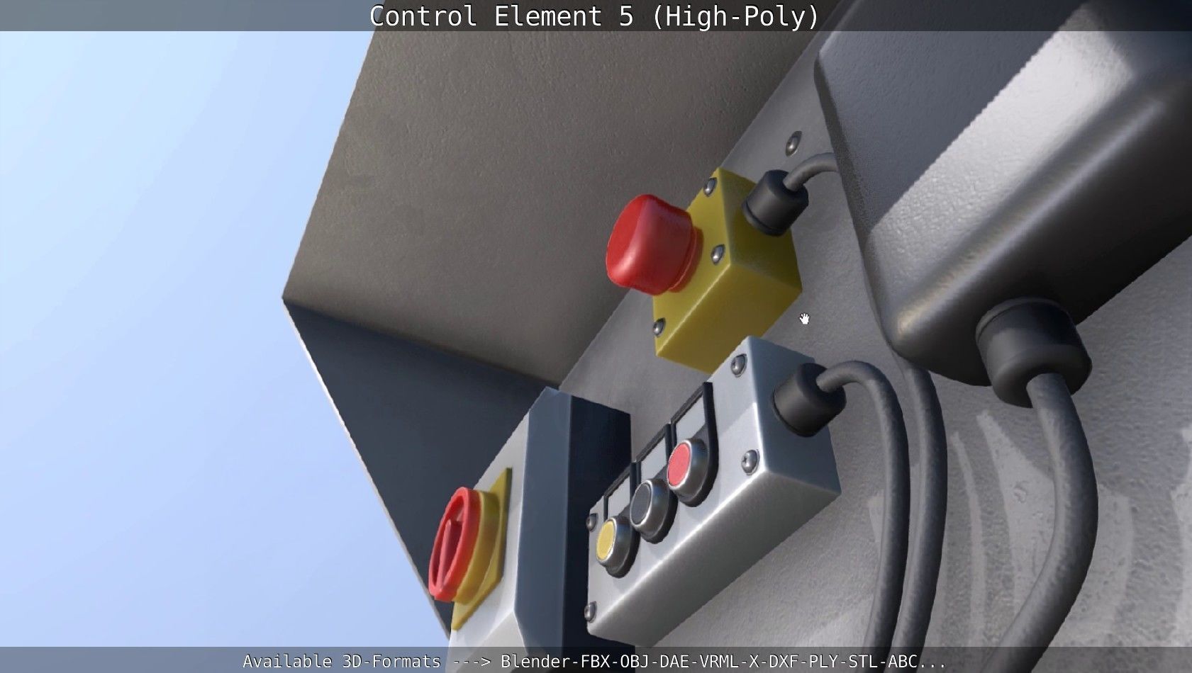 Control Element 5 High-Poly Version 3D model_36