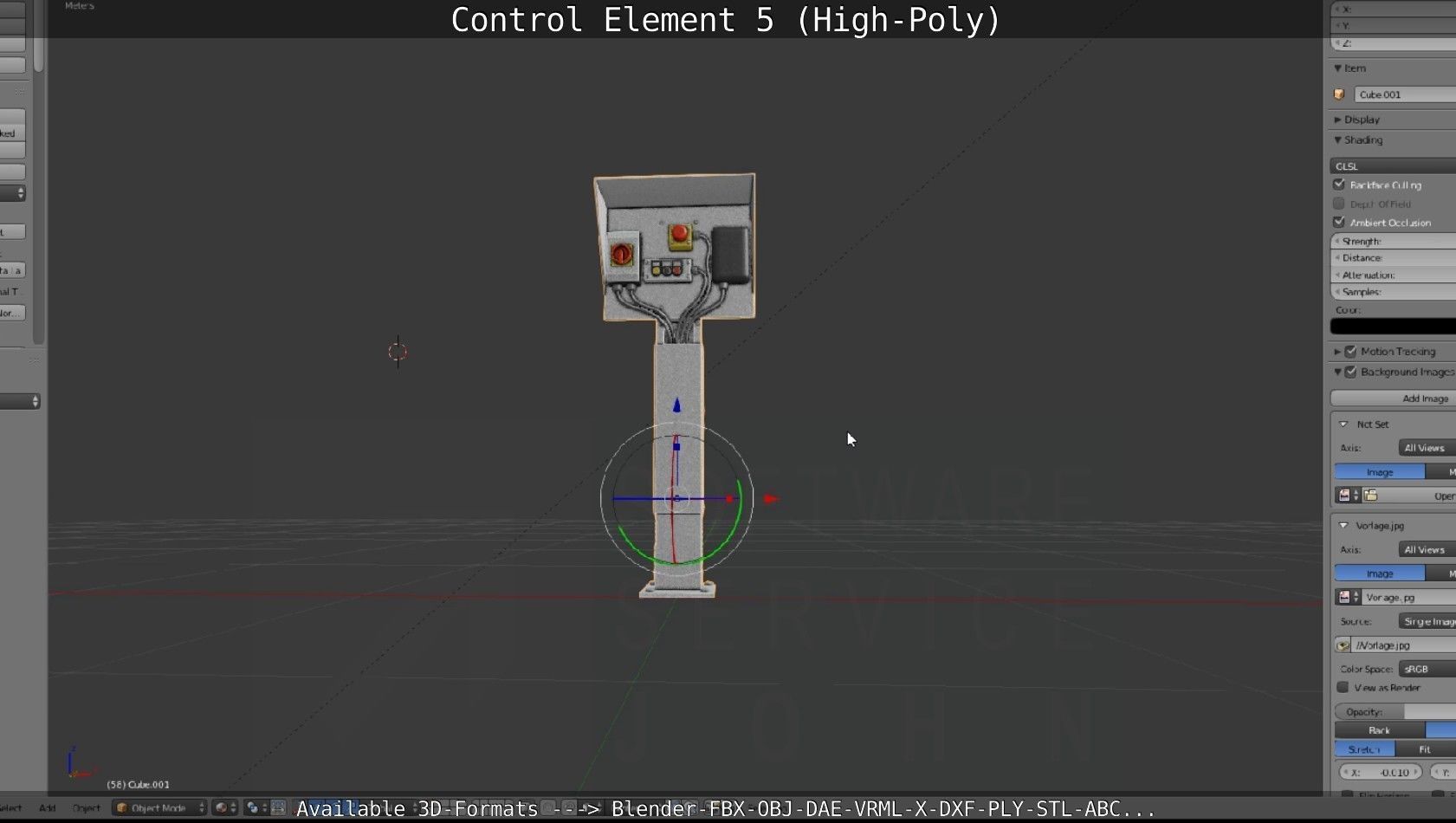 Control Element 5 High-Poly Version 3D model_124