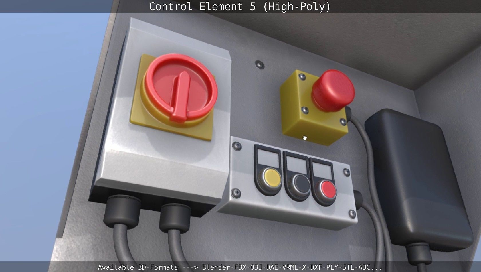 Control Element 5 High-Poly Version 3D model_60