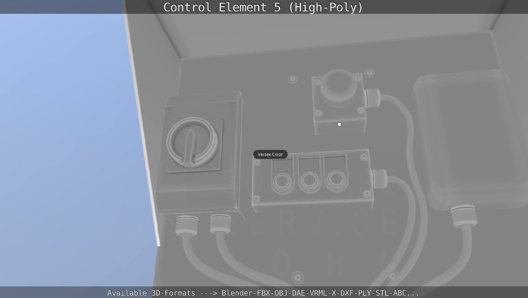 Control Element 5 High-Poly Version 3D model_86