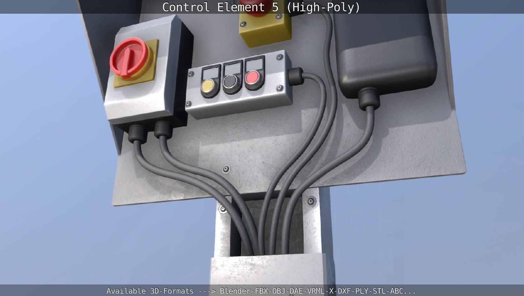 Control Element 5 High-Poly Version 3D model_15