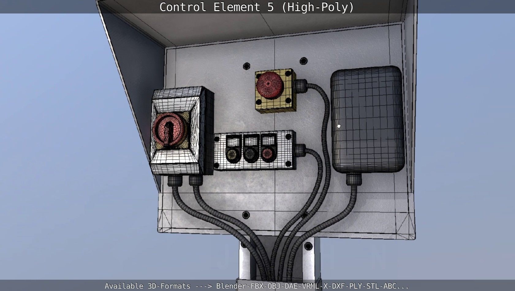Control Element 5 High-Poly Version 3D model_55