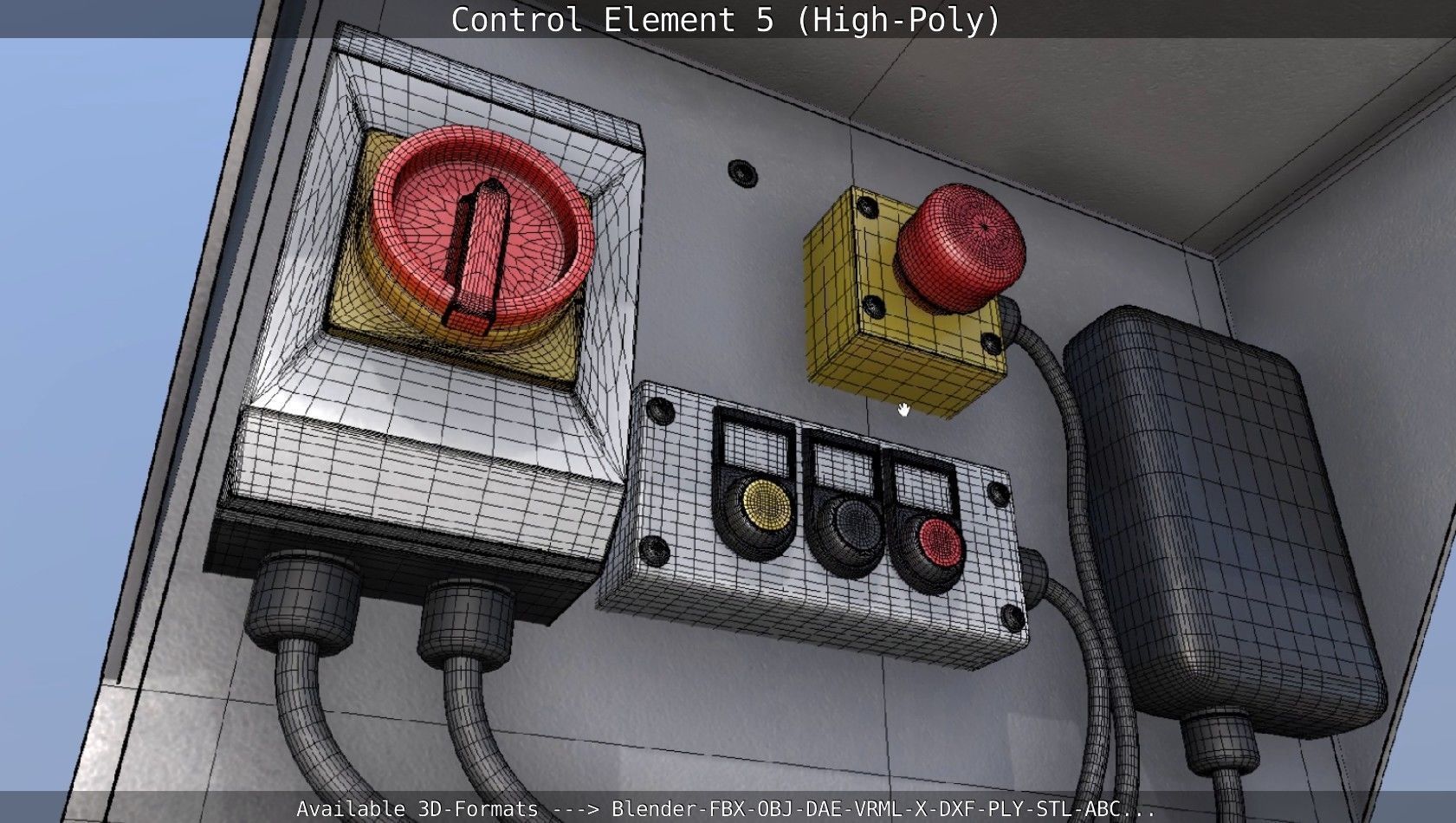 Control Element 5 High-Poly Version 3D model_56