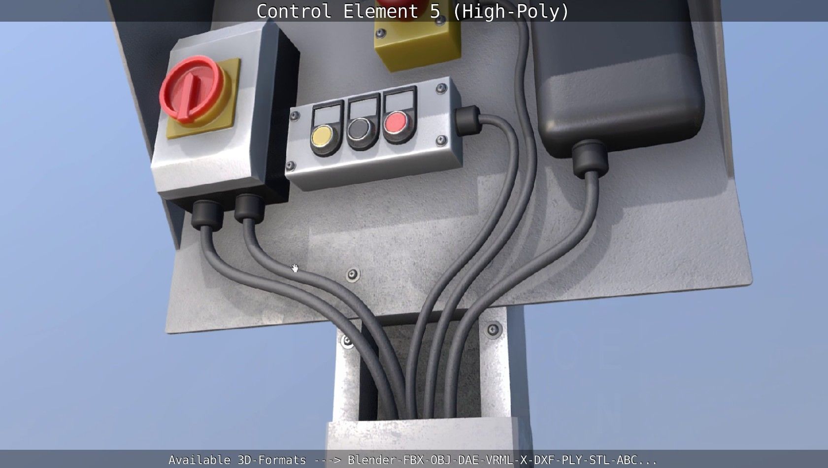 Control Element 5 High-Poly Version 3D model_21