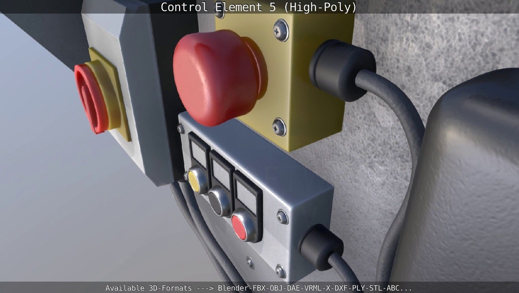 Control Element 5 High-Poly Version 3D model_11