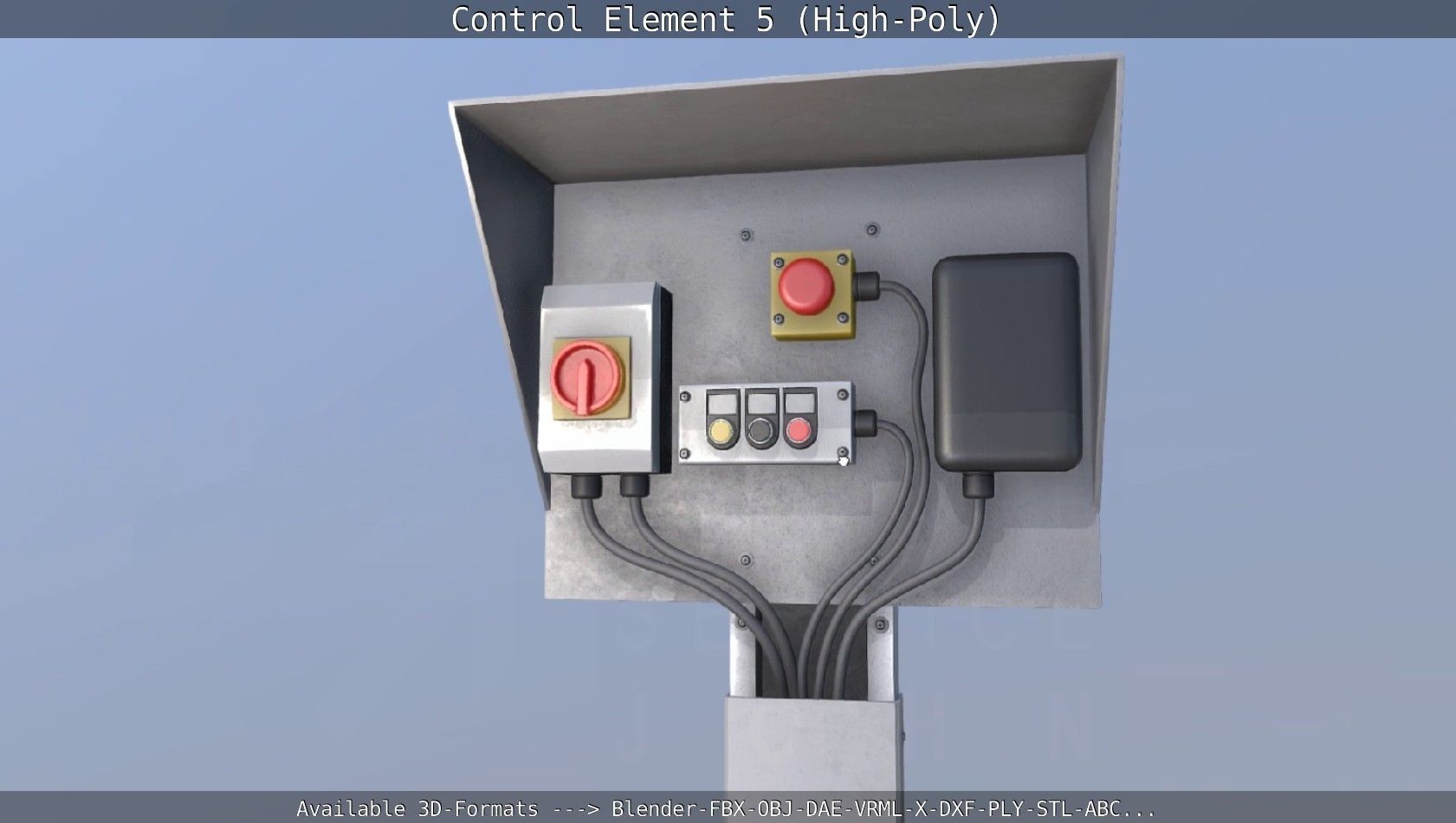 Control Element 5 High-Poly Version 3D model_42
