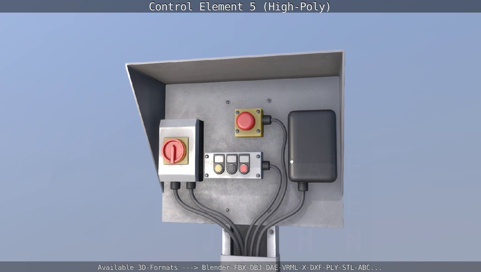 Control Element 5 High-Poly Version 3D model_43