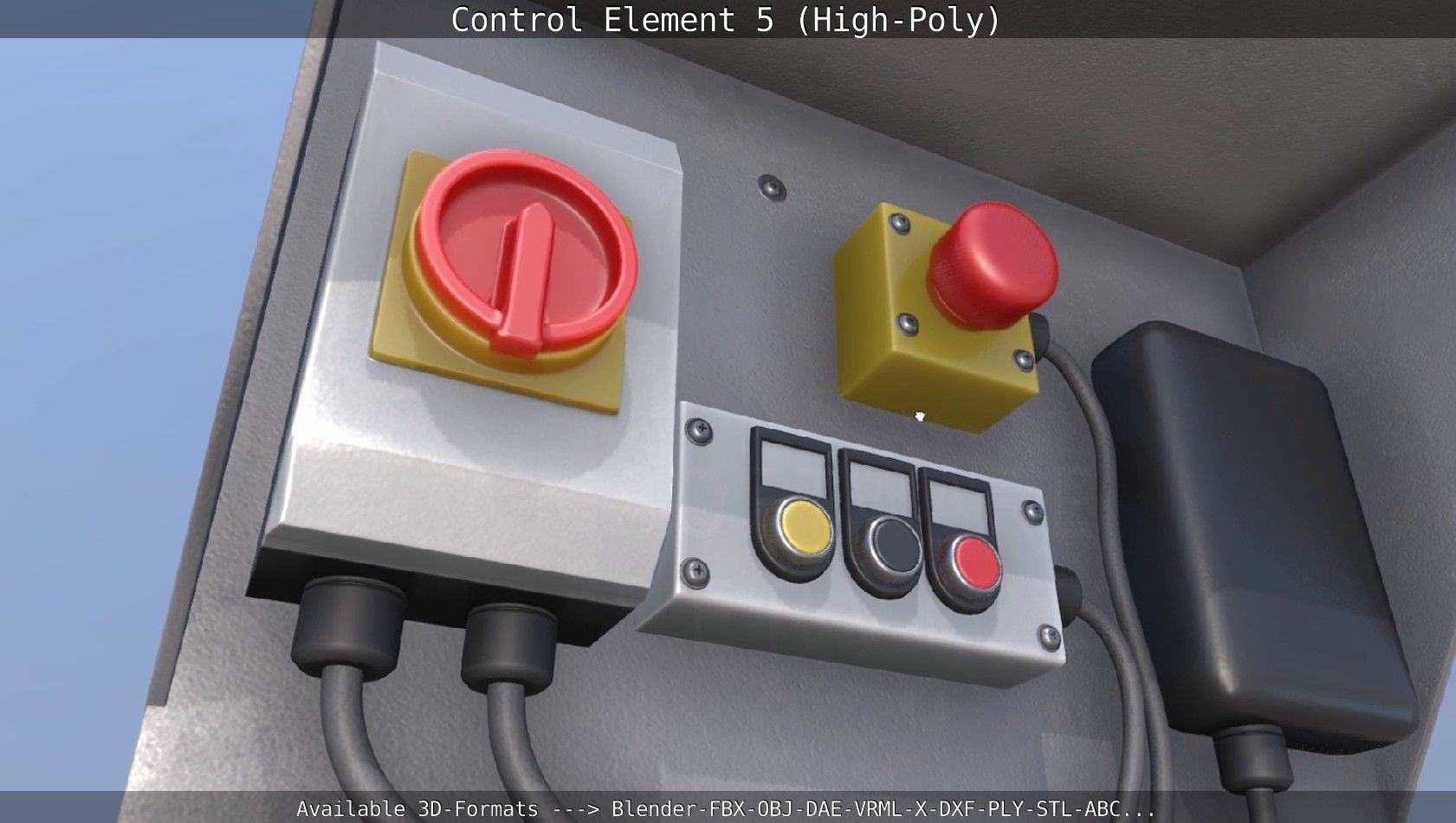 Control Element 5 High-Poly Version 3D model_59