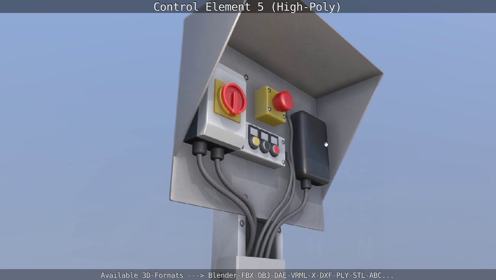 Control Element 5 High-Poly Version 3D model_40