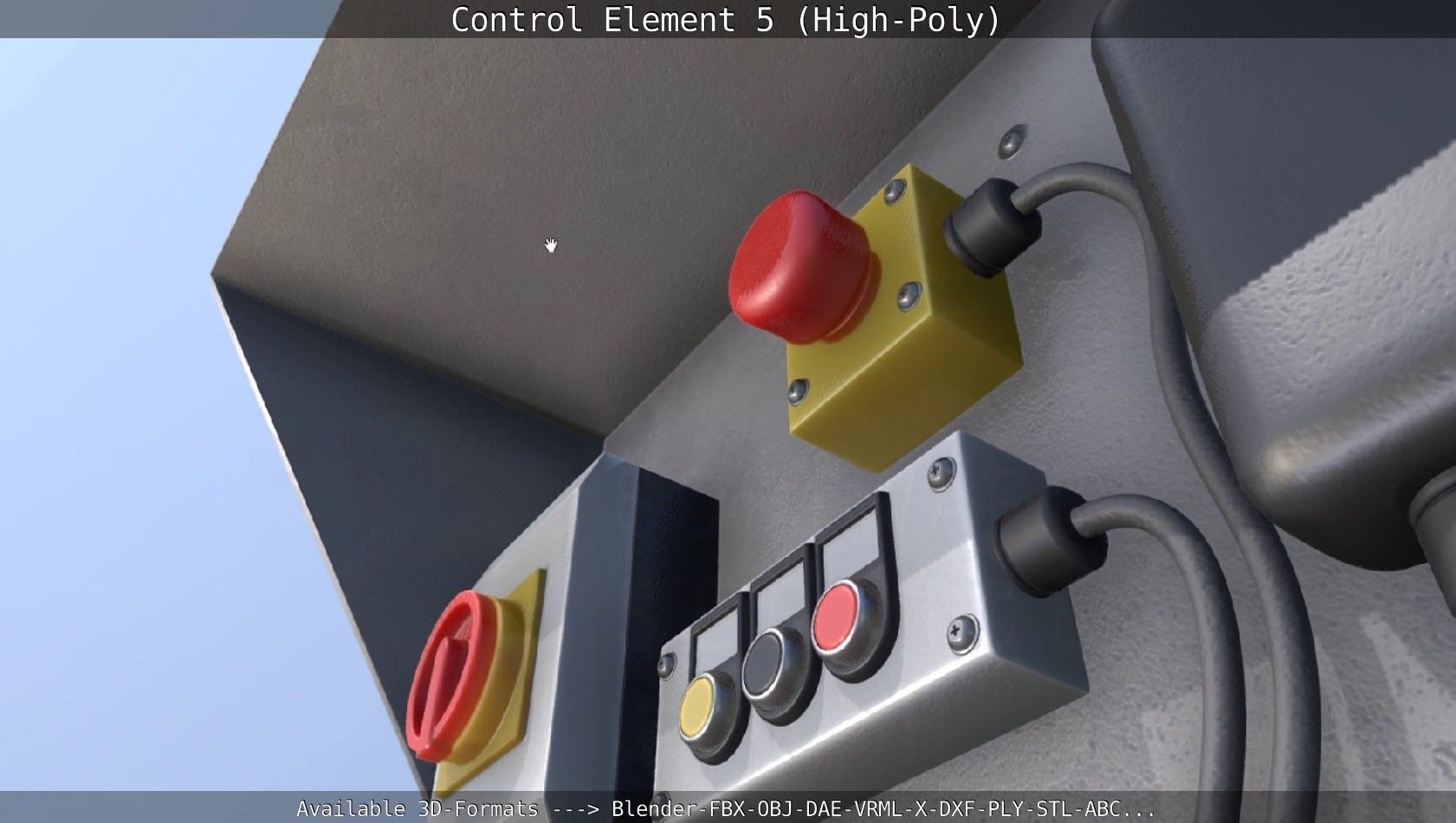 Control Element 5 High-Poly Version 3D model_35