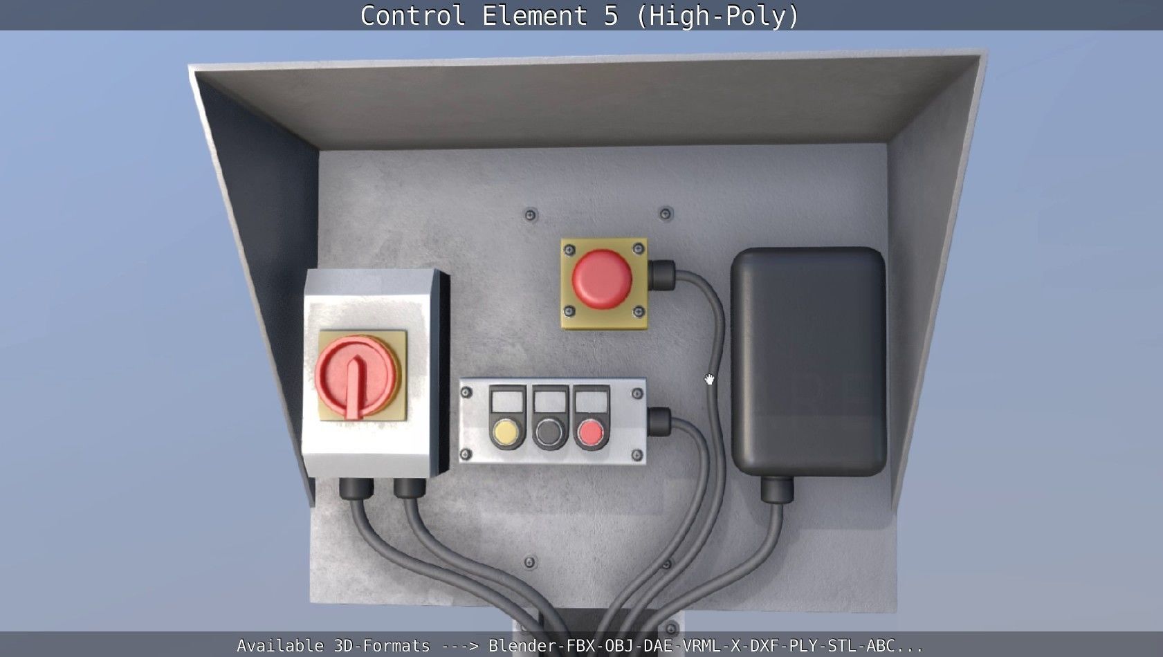 Control Element 5 High-Poly Version 3D model_45