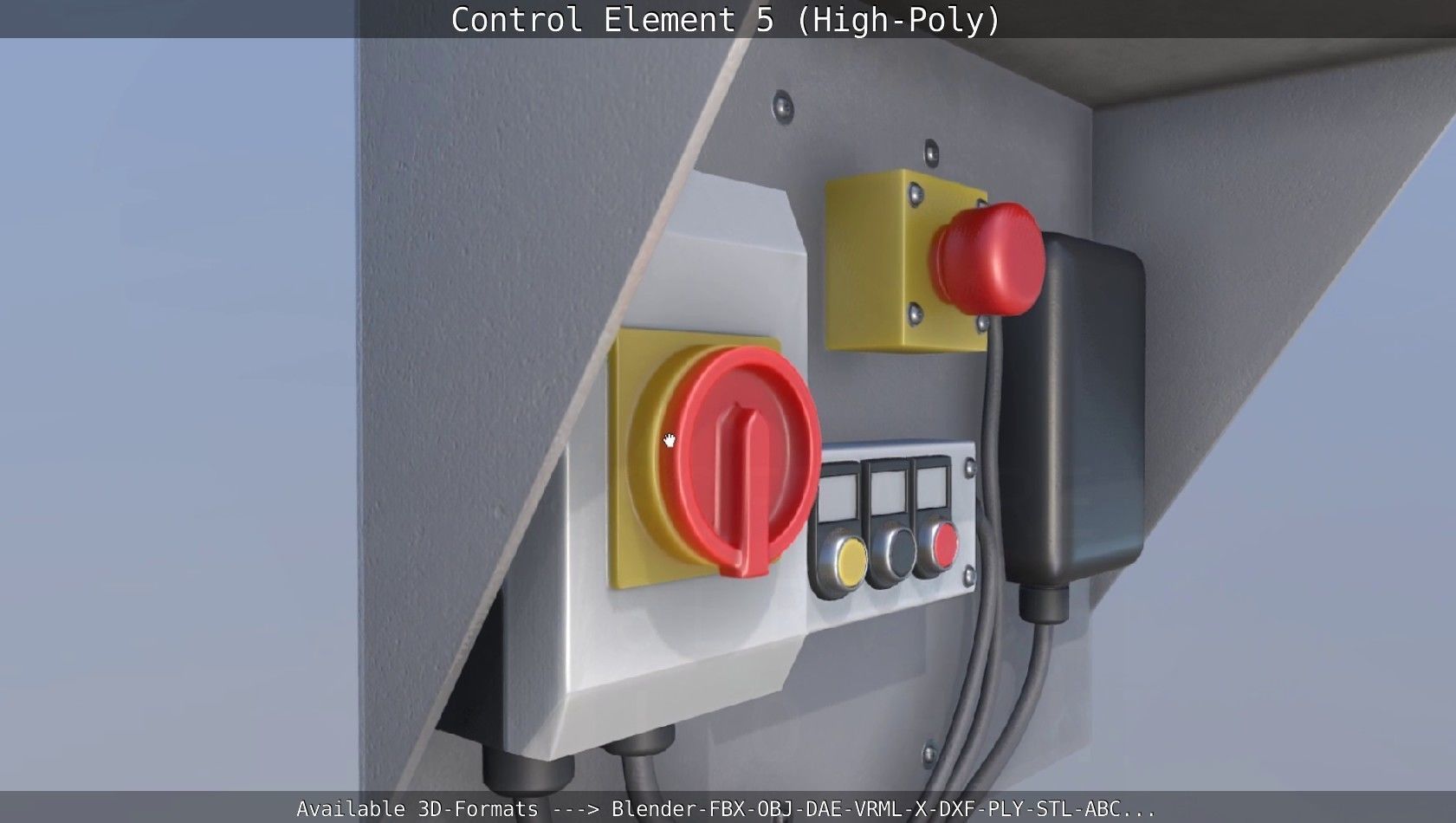 Control Element 5 High-Poly Version 3D model_25