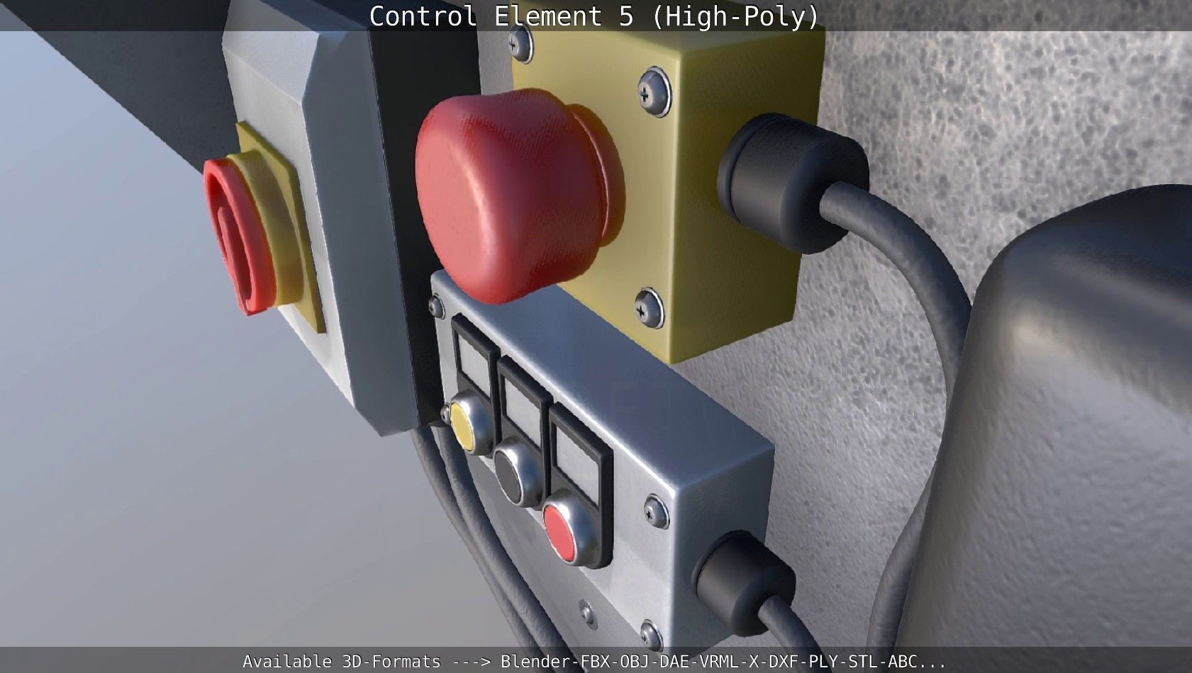 Control Element 5 High-Poly Version 3D model_10