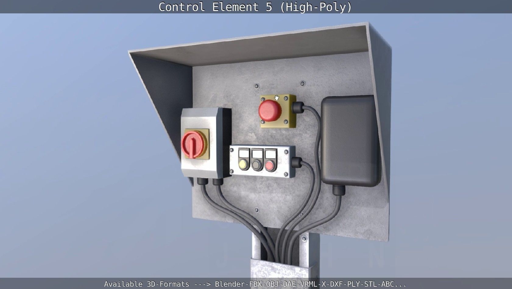 Control Element 5 High-Poly Version 3D model_126