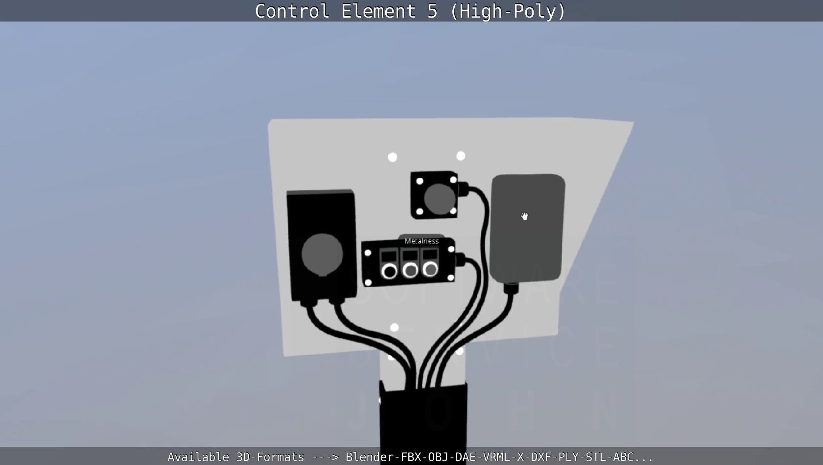 Control Element 5 High-Poly Version 3D model_98
