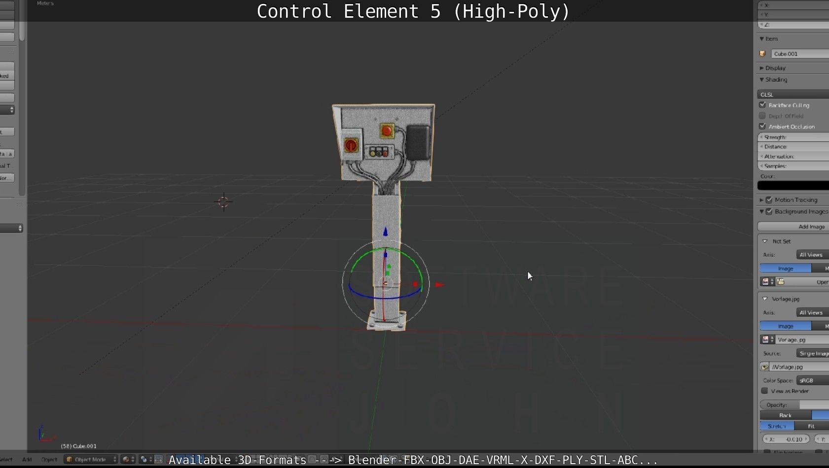 Control Element 5 High-Poly Version 3D model_123