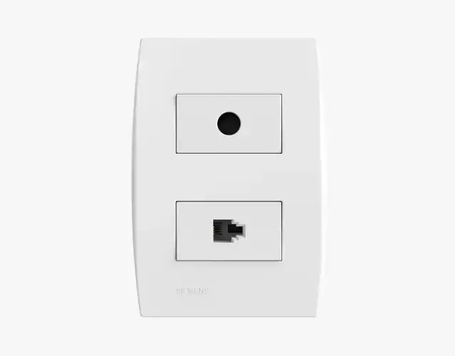Siemens 1 Ethernet And Tv Outlets 3D model