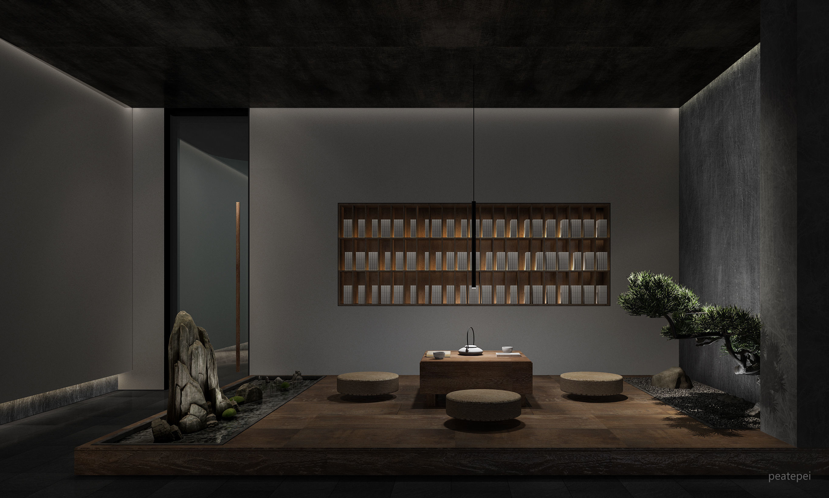 Tea room 3D model_2