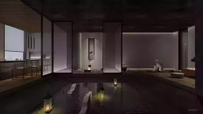 Tea room 3D model