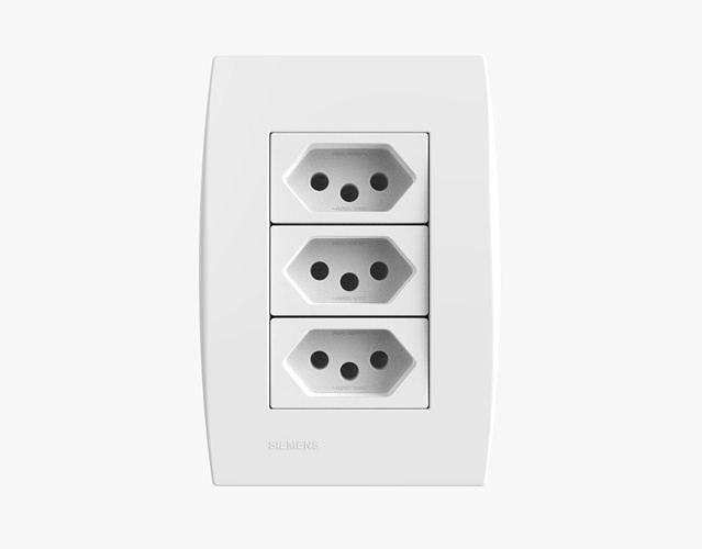 Siemens 3 Power Outlets 3D model