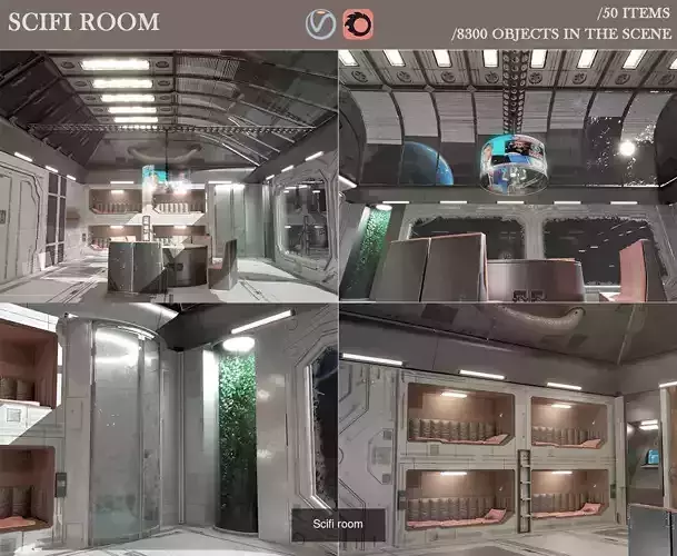 2 sci fi asets 3D Model Collection