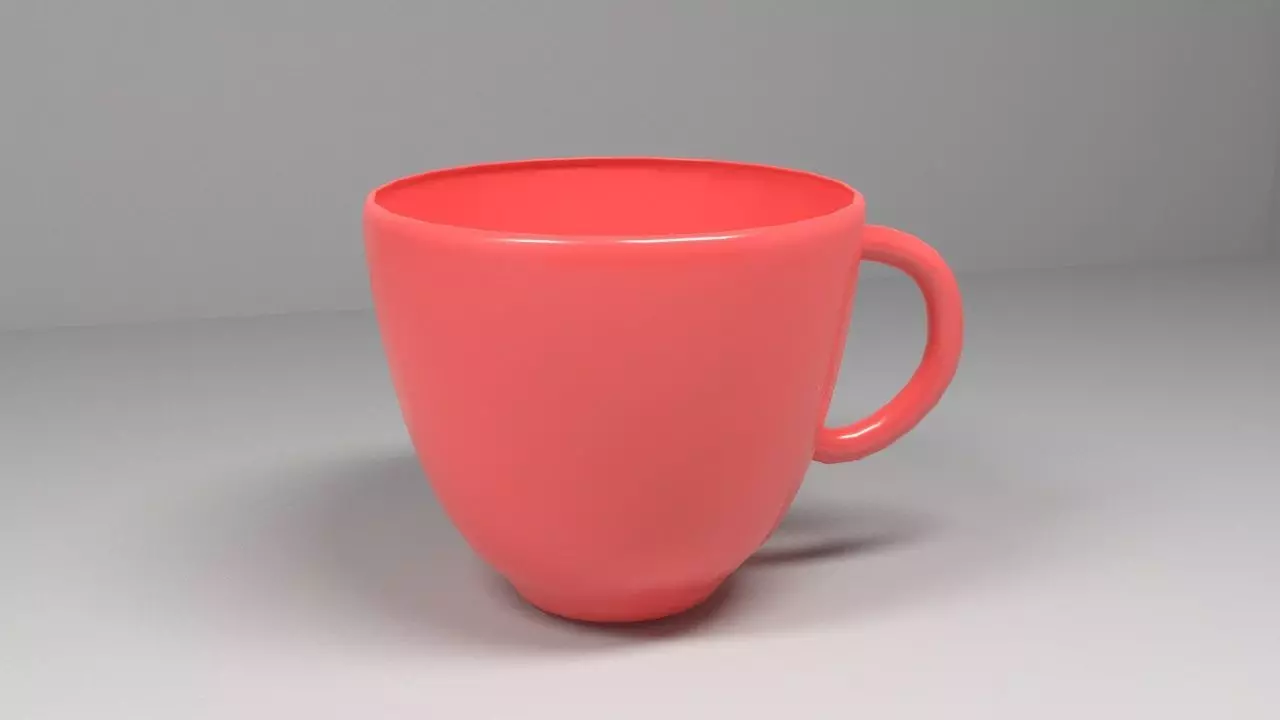 Cup with vray render and archived file Free 3D model_0