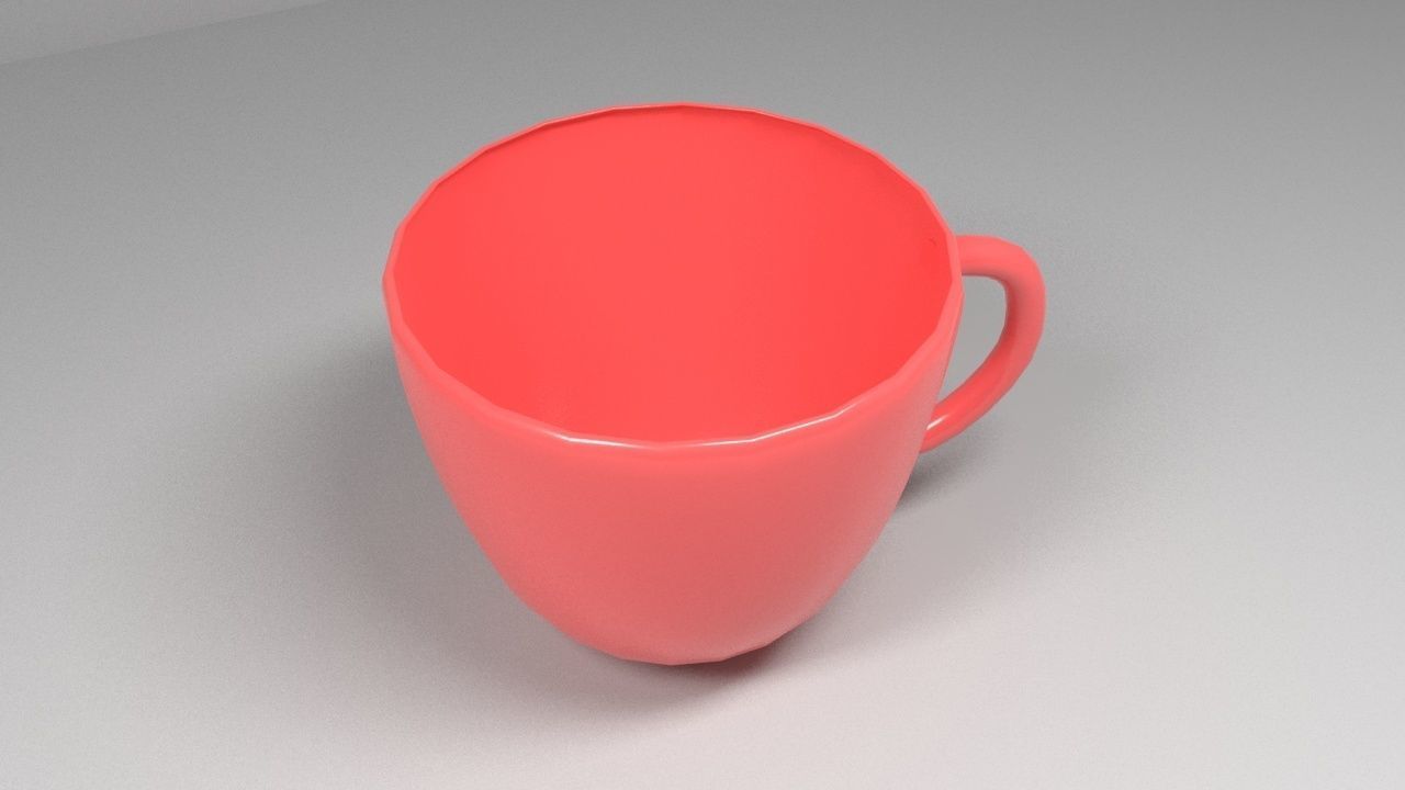 Cup with vray render and archived file Free 3D model_1