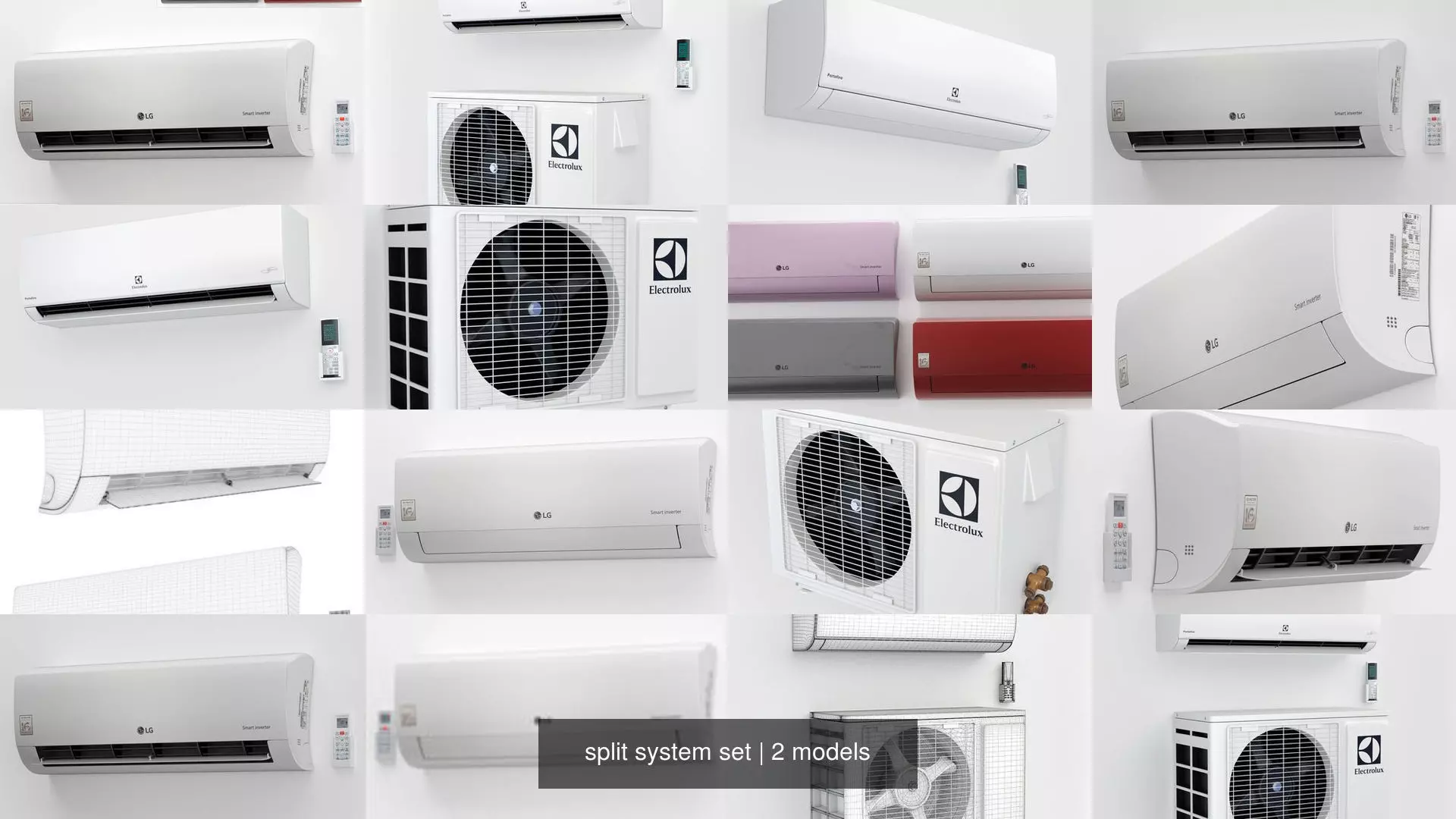 split system set 3D Model Collection_0