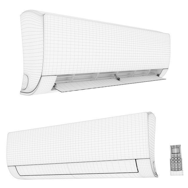 split system set 3D Model Collection_3