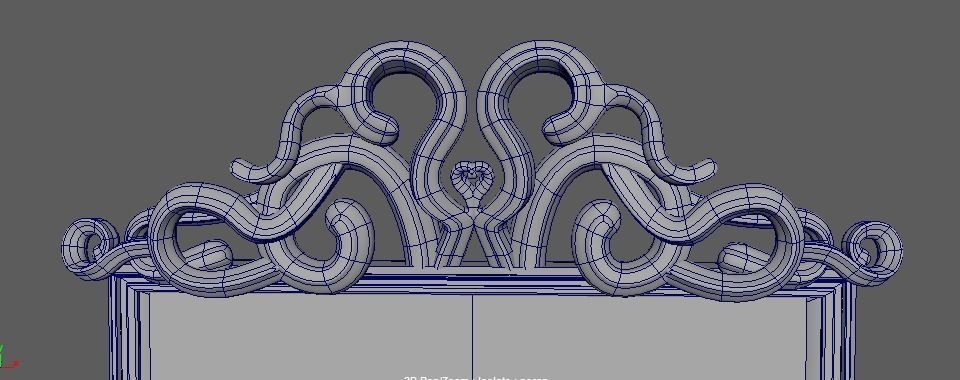 Golden Vintage Photo Frames collection 3D model_24