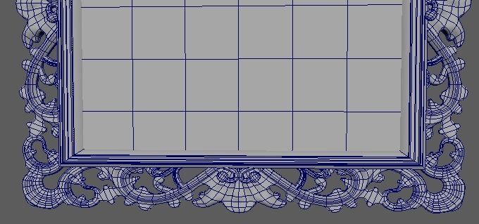 Golden Vintage Photo Frames collection 3D model_26