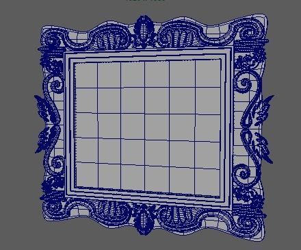 Golden Vintage Photo Frames collection 3D model_29