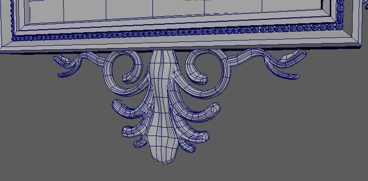 Golden Vintage Photo Frames collection 3D model_28