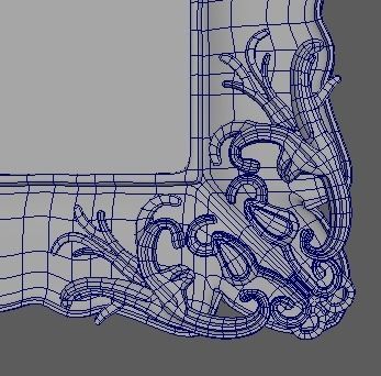 Golden Vintage Photo Frames collection 3D model_23