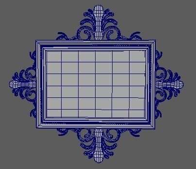 Golden Vintage Photo Frames collection 3D model_27