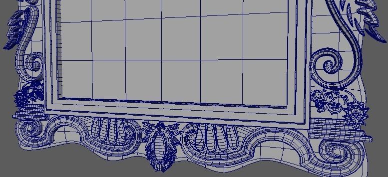 Golden Vintage Photo Frames collection 3D model_30