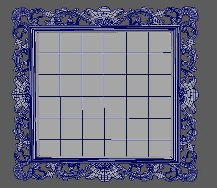 Golden Vintage Photo Frames collection 3D model_25