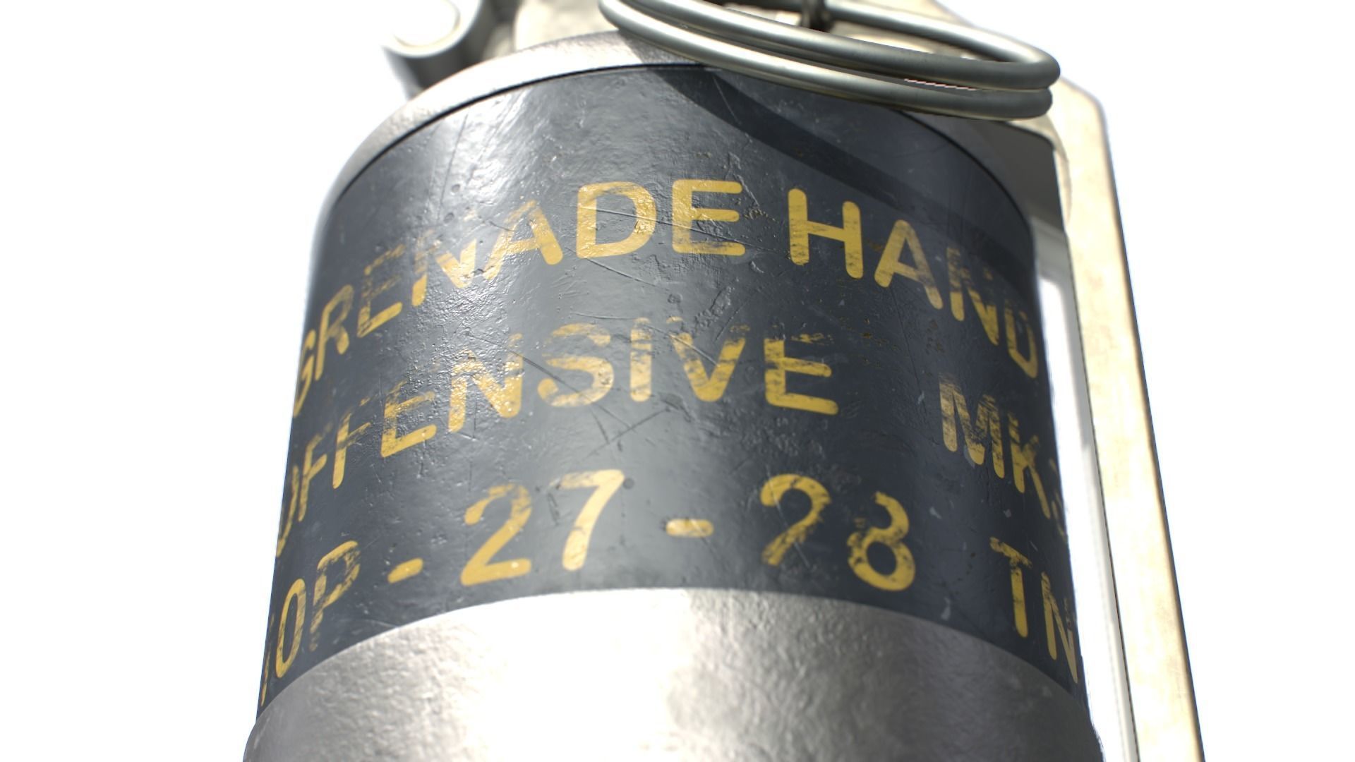 American Frag hand grenade PACK M26 M67 MK2 MK3 3D model_19