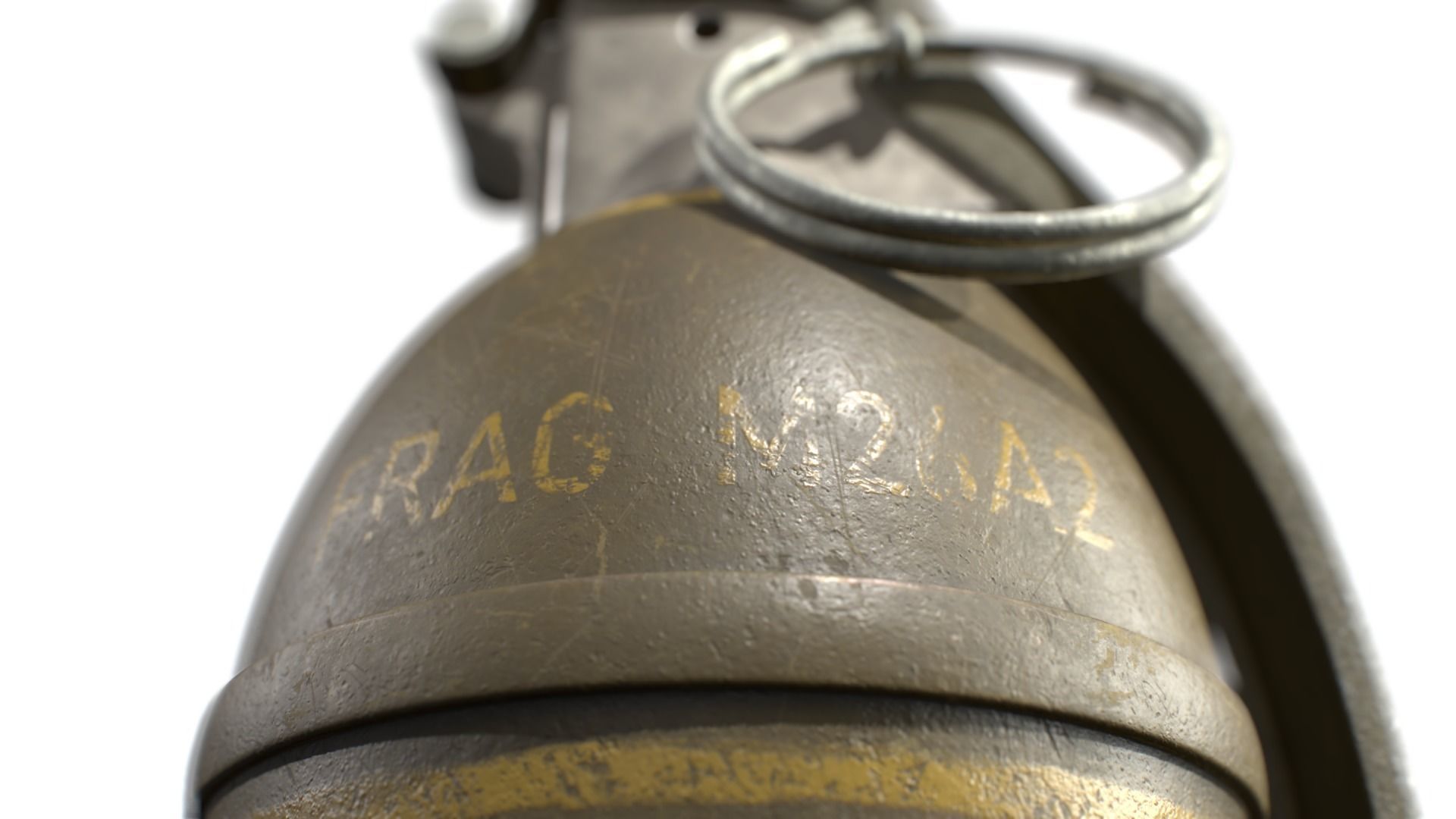 American Frag hand grenade PACK M26 M67 MK2 MK3 3D model_5