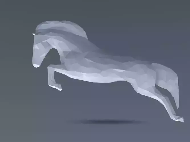 LOW POLY JUMPING HORSE