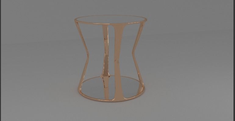 Glass Coffee table  3D model_4