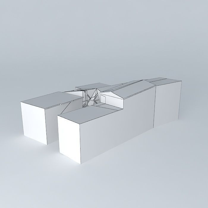 Grunge architecture Free 3D model_3