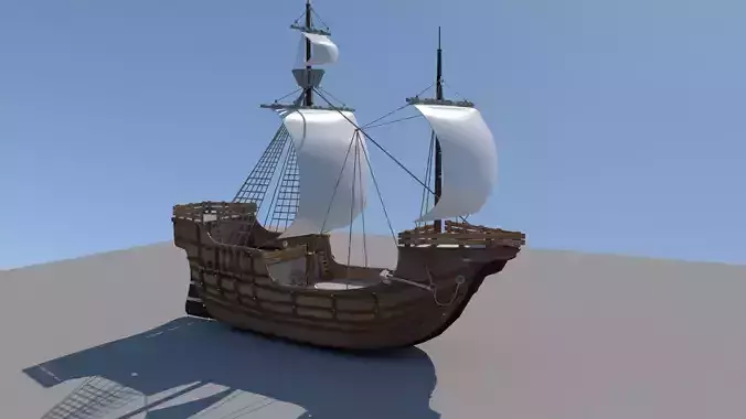 Free pirate ship remastered Free 3D model