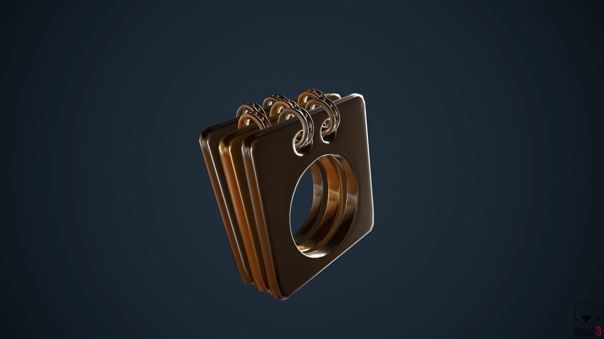 Triple ring 3D model_2