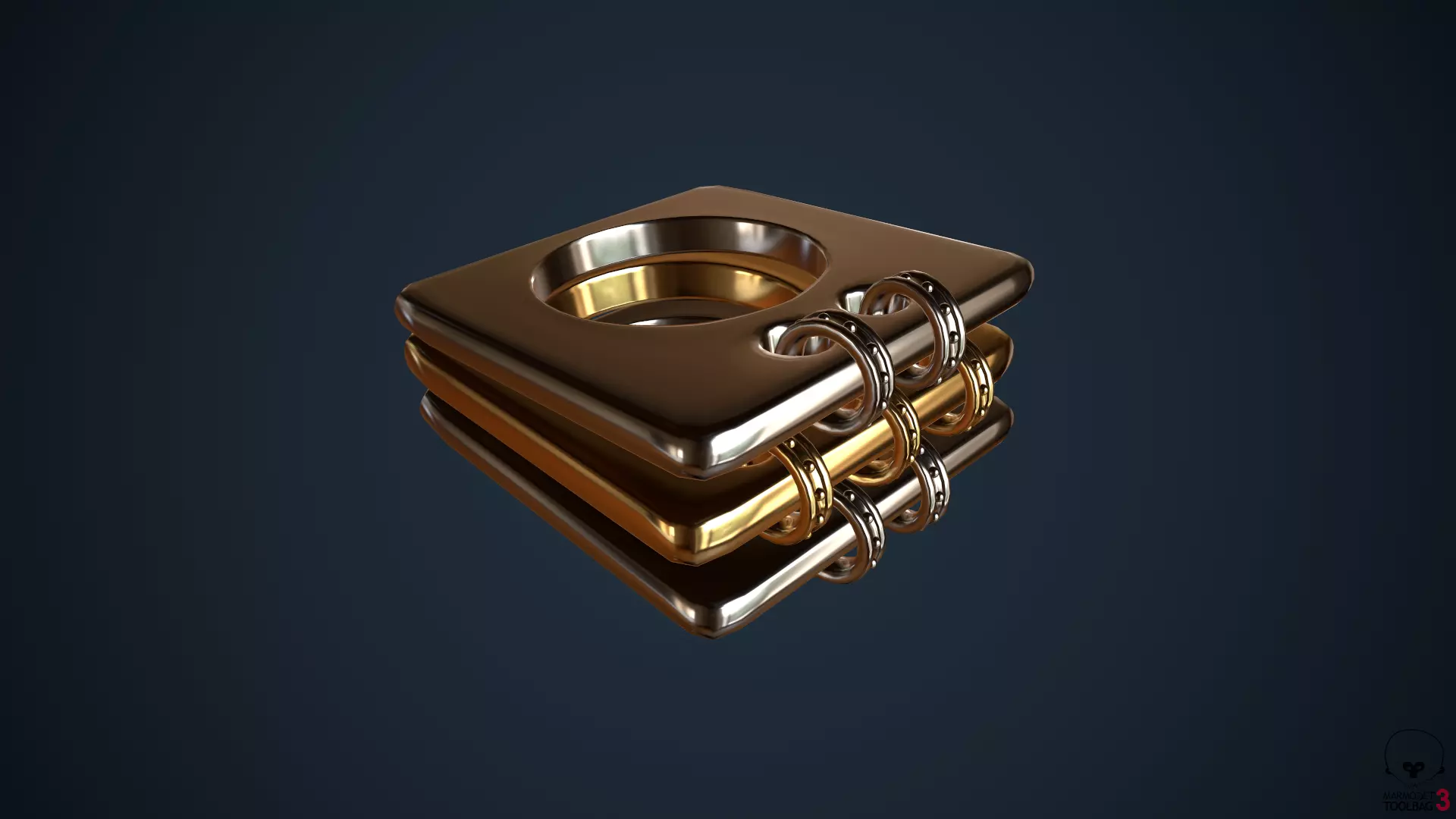 Triple ring 3D model_0