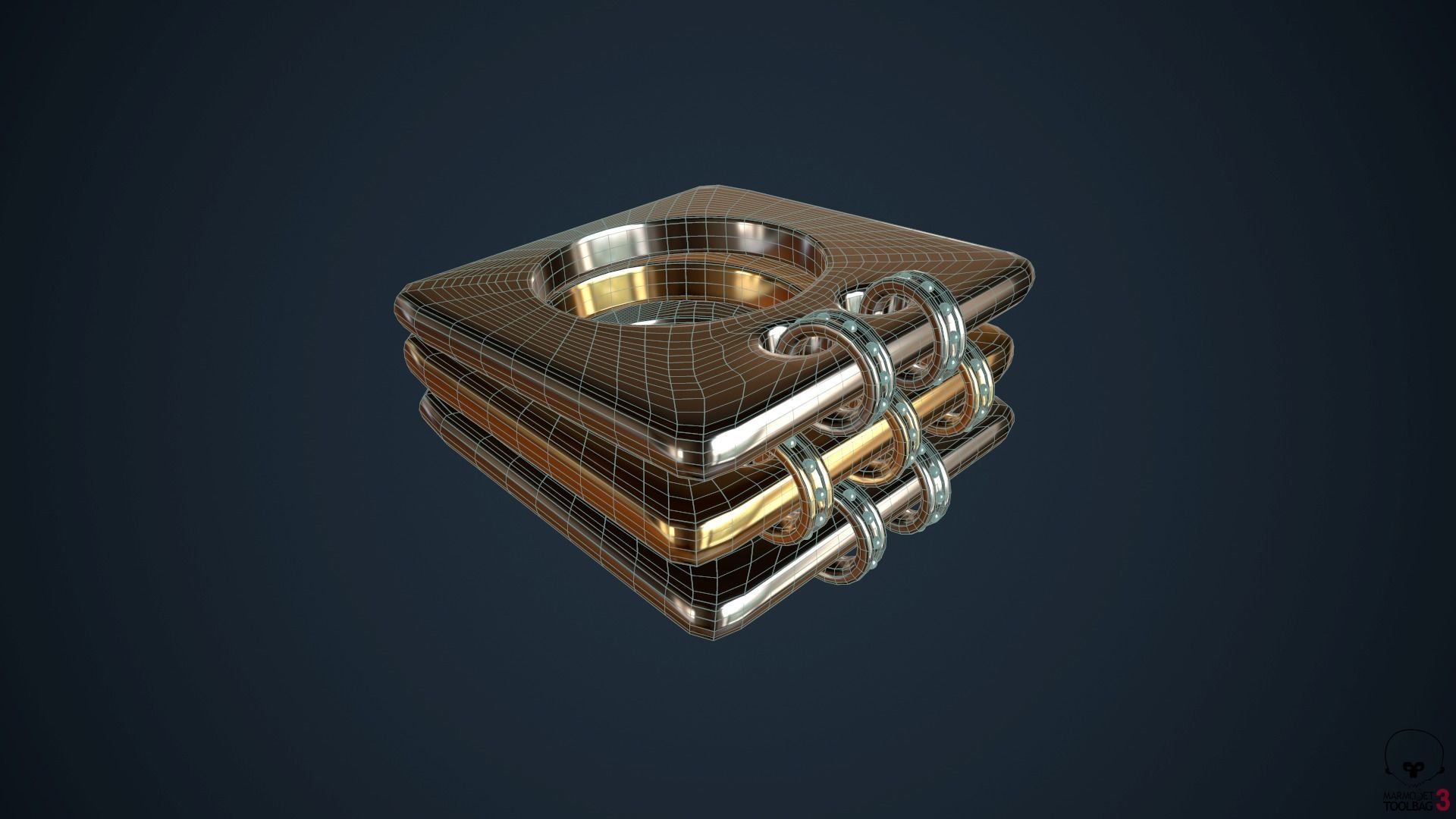 Triple ring 3D model_1