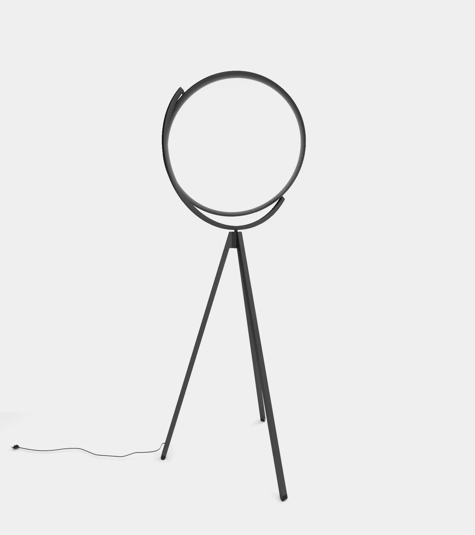 Floor lamp with round light shape 3D model_0