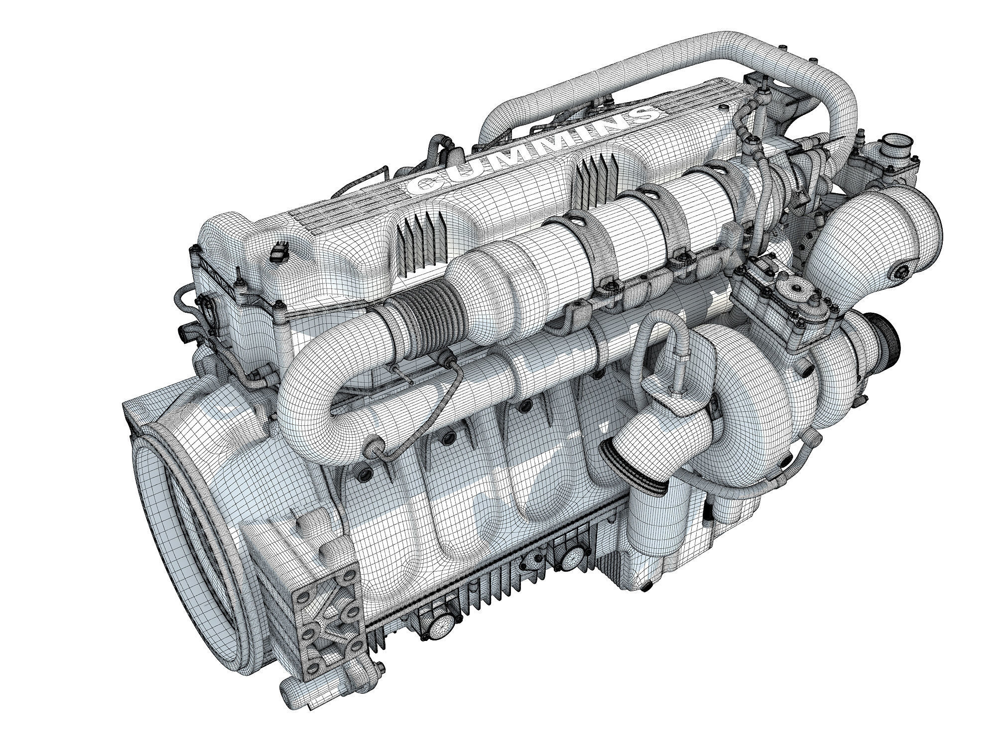Cummins X12 Truck Engine 3D model_16