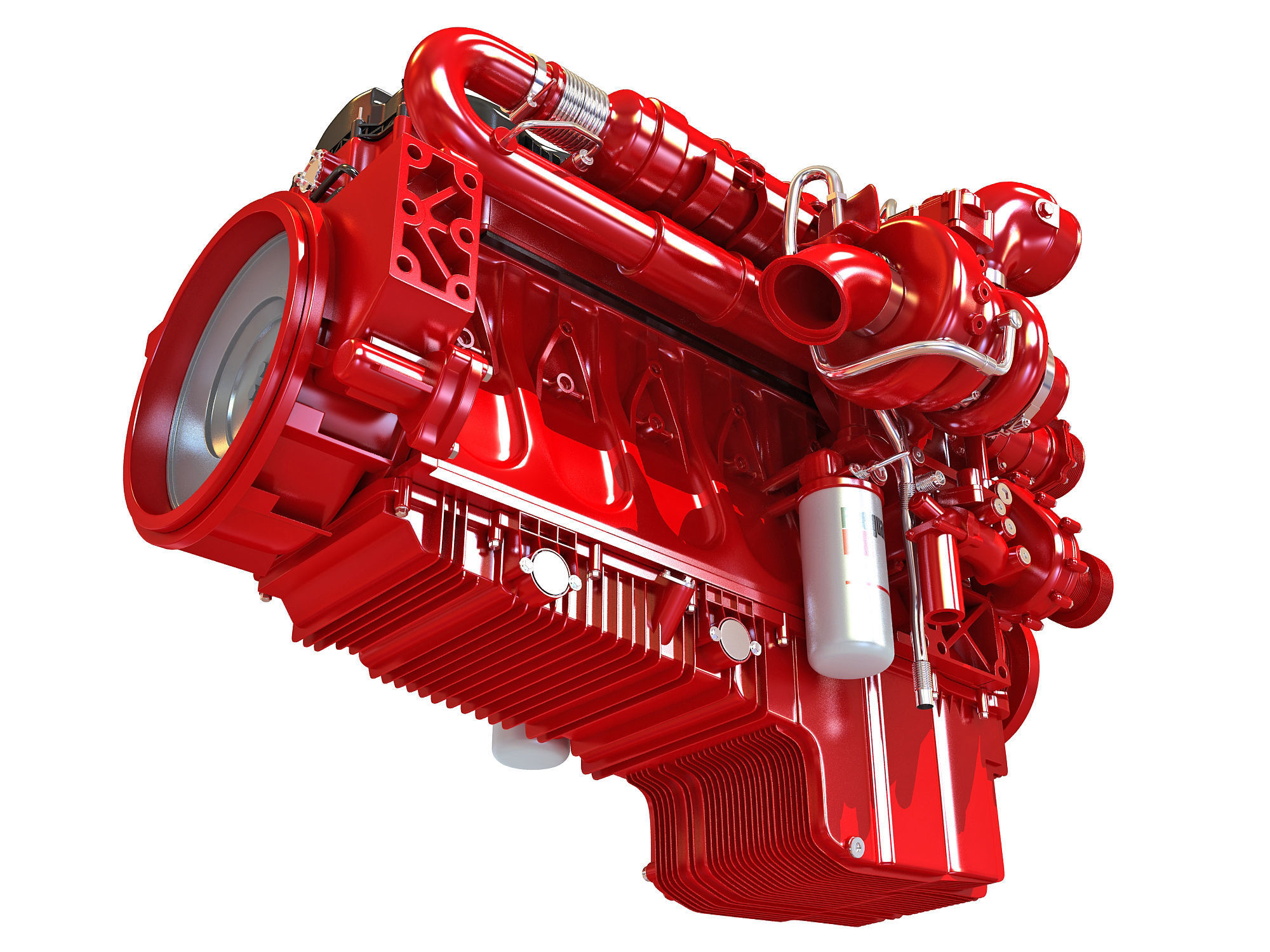 Cummins X12 Truck Engine 3D model_11
